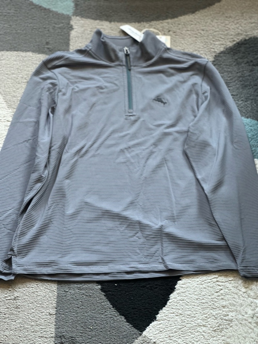 Gray Half-Zip Pullover Top